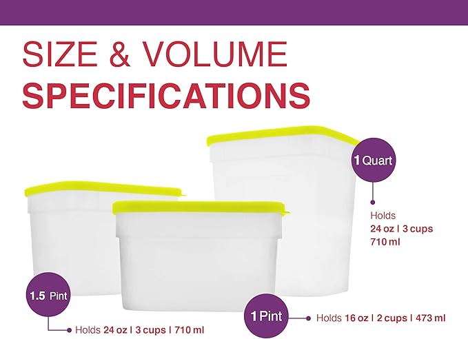 Arrow Reusable Plastic Storage Container Set, 10 Pack, 1 Pint/16 Ounce Each –