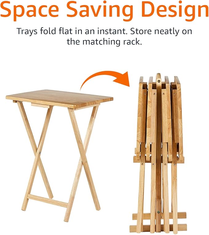 Amazon Basics Classic Foldable TV Dinner Tray Table