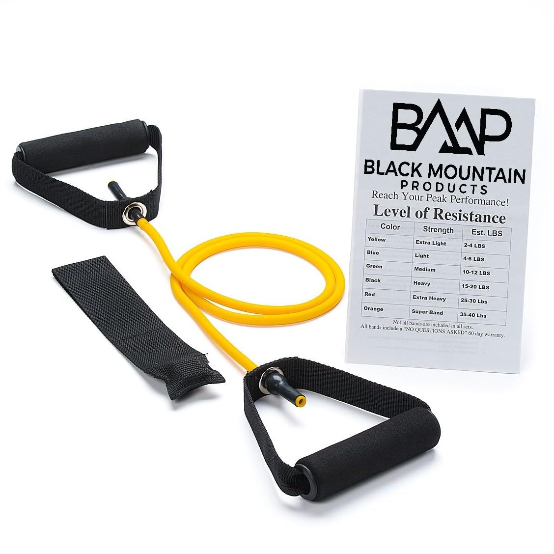 Black Mountain Products Single Resistance Band - Door Anchor and Starter Guide Included