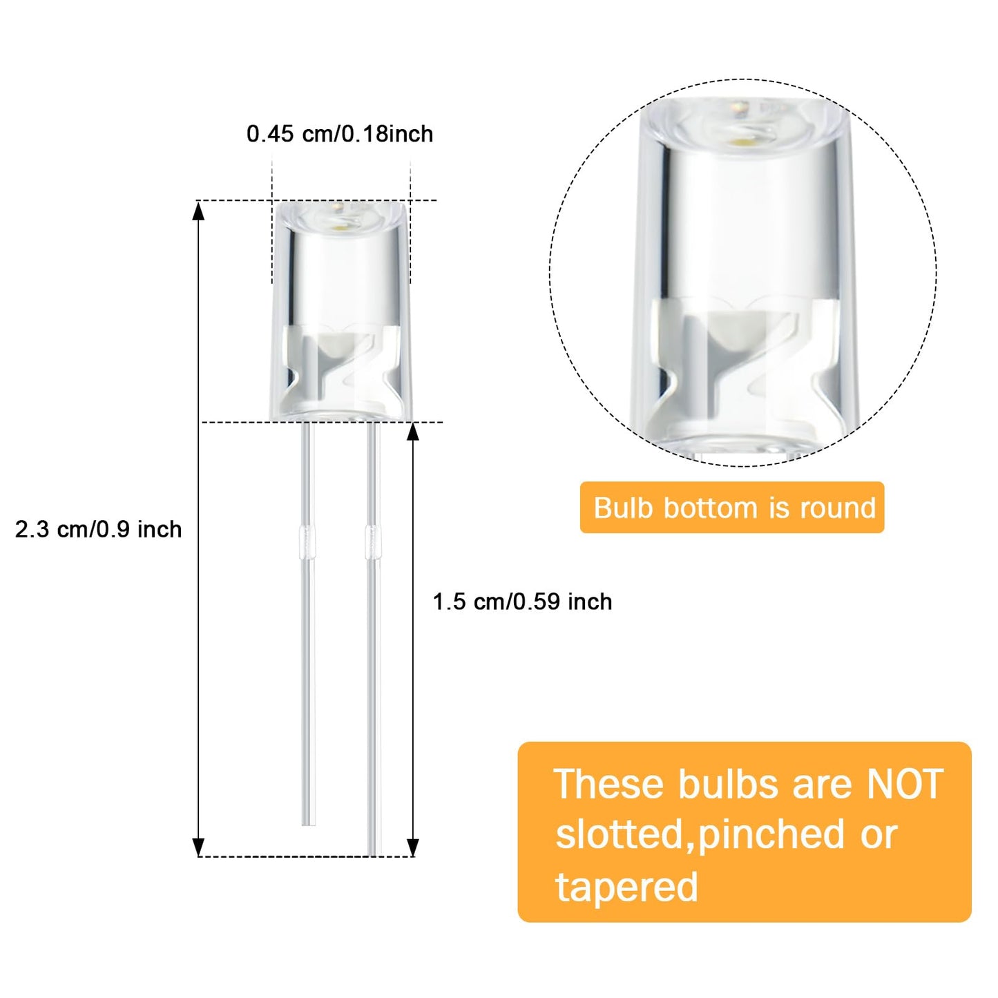 Mudder 180 Pcs Christmas LED 5mm String Light Mini Replacement Bulb Energy Efficient LED Halloween Wire Light Connectable Home Decor for Festival Patio Garden Valentine Wedding Holiday (Warm White)
