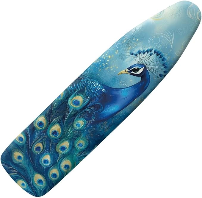 Peacock Ironing Board Cover and Pad 15x54 Inch Standard Iron Board Cover