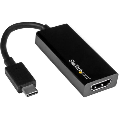 StarTech.com CDP2HD USB-C to HDMI Video Adapter Converter - 4K 30Hz - Thunderbolt 3 Compatible - USB 3.1 Type-C to HDMI Monitor Travel Dongle Black,9mmx23mmx147mm