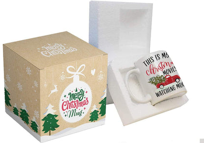 BLUE RIBBON Christmas Gifts Coffee Mug,This is My Christmas Movies Watching Mug, Funny Coffee Mug from Daughter, Wife and Son – Mug in Decorative Christmas Gift Box (15 oz)