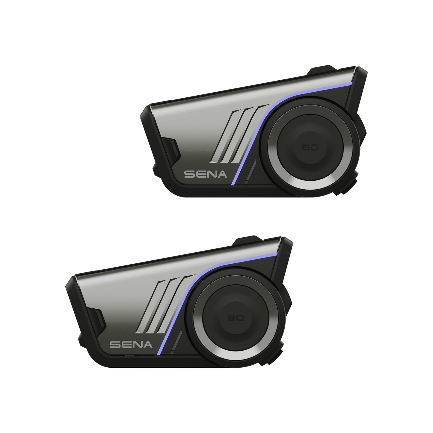 Sena 60S Motorcycle Communication Headset with Wave, Mesh, and Bluetooth Intercom, 2nd Generation Sound by Harman Kardon, Dual Pack