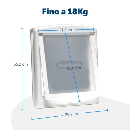 PetSafe - Original Staywell cat and Dog Flap, 2 Way Access in or Out - Indoor and Outdoor pet Door, Rigid, Closure Panel Included - Medium - White