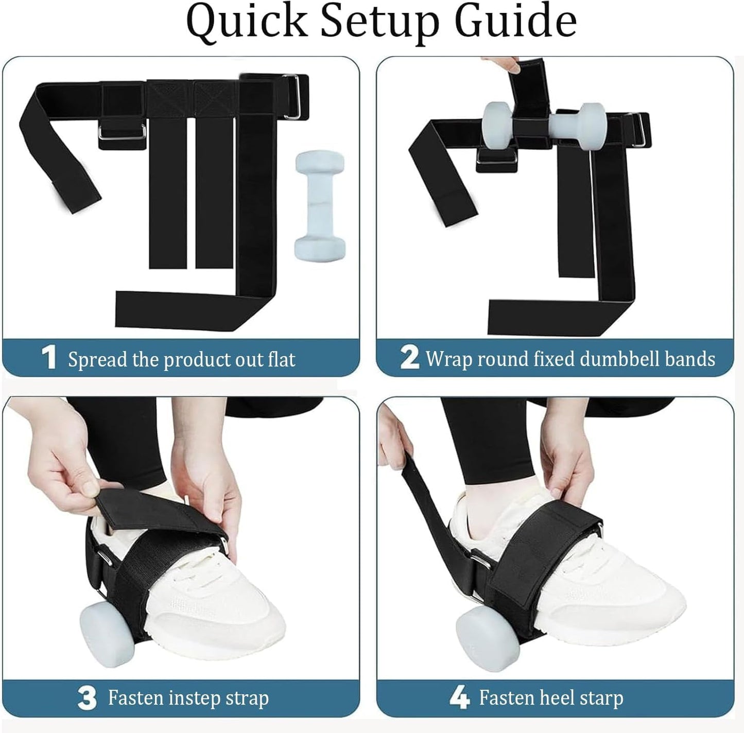 Dumbbell Foot Attachment, Tibialis Trainer, Adjustable Ankle Weights, Leg Workouts at Home for Hip Flexors,Ankle Straps for Weight Lifting,Shin Splint,Hamstring Curls,Leg extensions,Home Gym Equipment