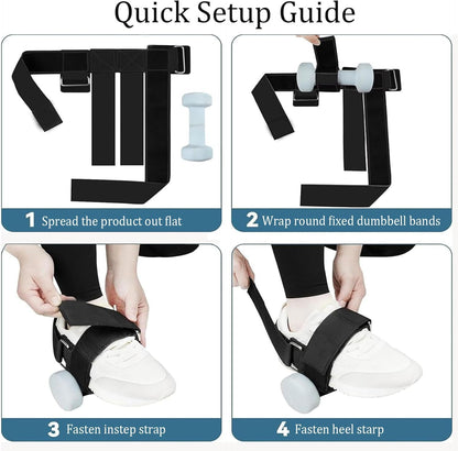 Dumbbell Foot Attachment, Tibialis Trainer, Adjustable Ankle Weights, Leg Workouts at Home for Hip Flexors,Ankle Straps for Weight Lifting,Shin Splint,Hamstring Curls,Leg extensions,Home Gym Equipment