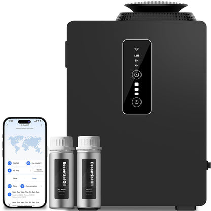 2026 Upgraded 1000ML HVAC Scent Diffuser Machine Kit, Includes 2 Premium Oils, Coverage 6000 Sq.Ft, APP WiFi Control, Waterless Cold Air Aromatherapy Essential Oil Hotel Scent Diffuser for Large Room