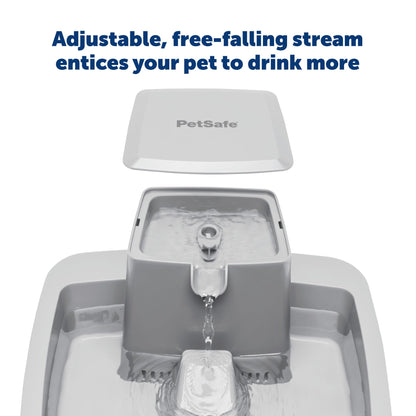 PetSafe Drinkwell 2 Gallon Pet Fountain, Grey