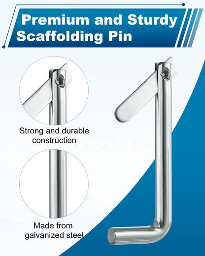 AOKLIT 50Pcs Galvanized Steel Scaffolding Toggle Pins, Scaffold Metal Locking Pins for Architecture, Furniture Installation, and Home DIY