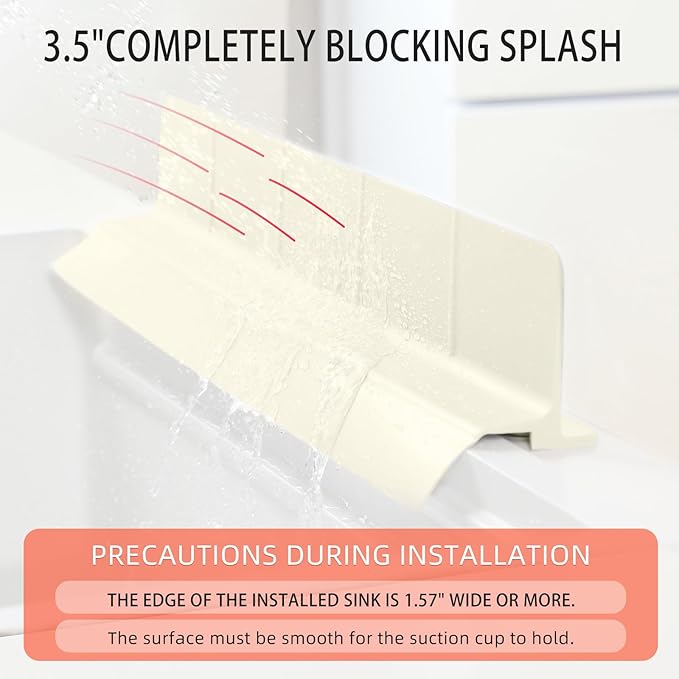 23" Ultra Silicone Sink Splash Guard Released in 2025/Dec, Self-Draining Water