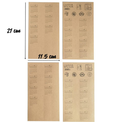 30 Pcs Calendar Stickers for Planners Self Adhesive Index Tabs Monthly Index Dividers Bullet Journal/Planners/Agenda
