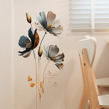 CNUSER 3D Wall Stickers DIY Flower Wall Decal Removable Waterproof Wall Art Decor for Bedroom Living Room Offices Home Decoration (Floral)