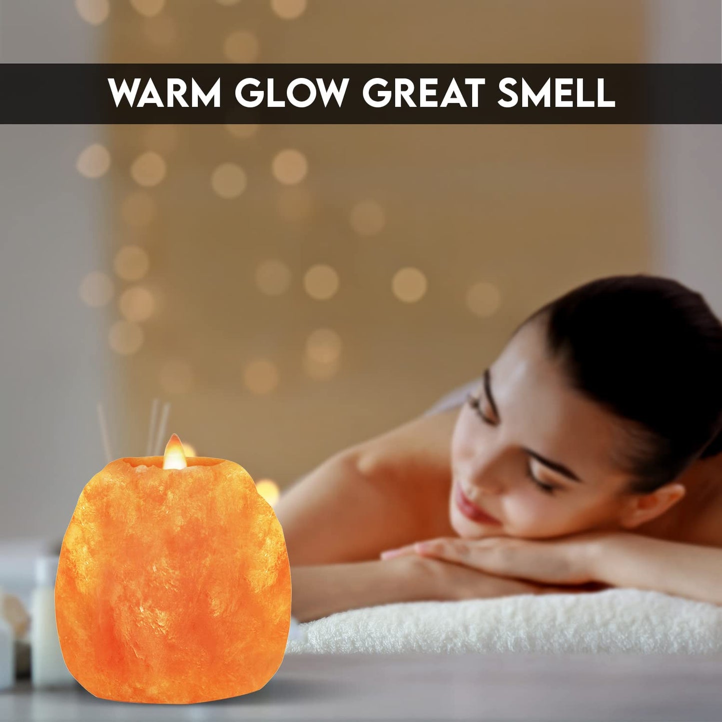 WBM LLC Set WBM 3002A Glow, (3.3 lbs.) 3.5 inches. Home Décor Natural Style Hand Carved Himalayan Pink Salt Rock 1 Hole Tealight Candle Holder, Set of 2, Liquid Laundry Detergent, 6 Pounds (Pack of 2)