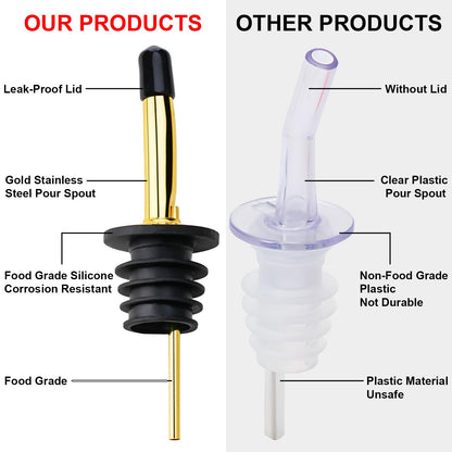 gegewawa Olive Oil Dispenser Bottle for Kitchen with Metal Spout, Glass Oil Bottles 7OZ, Elegant Glass Cooking Dispenser for Kitchen