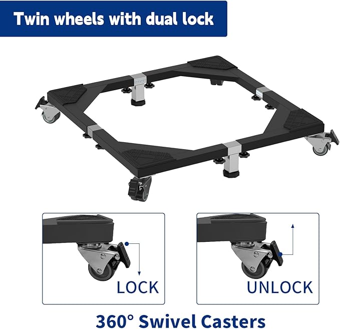 Heavy Duty All Steel Fridge Stand Mobile Base