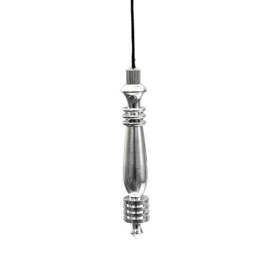 Amazing Gemstone Healing Metal Pendulums for Divination, Silver Double ISIS 7 Ring Karnak Steel Copper Pendulum High Energy Pendulo de Bronce Pendulos de Mesa MP79