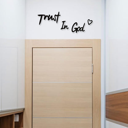 YATEASLU “Trust in God” Sign Inspirational Scripture Wall Art for Home Decor, Faith-Based Living Room Wall Art & Heartwarming Gift