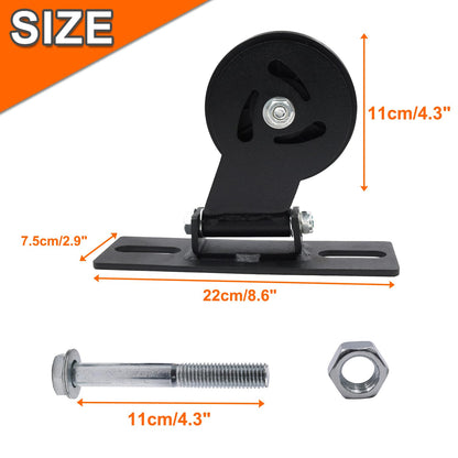 Lights Mountain Cable Pulley System for Squat Racks – Fits 5/8" with Extended Slot Design, Heavy-Duty 180° Swivel Pulley for Smooth Gliding and Full-Body Workouts in Home Gyms