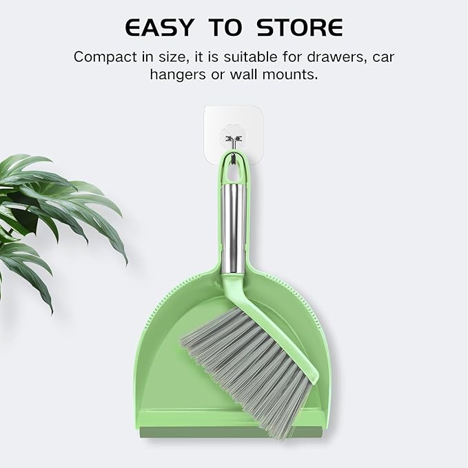 NACENA Mini Broom and Dustpan Set, Small Dust Pan and Brush Set
