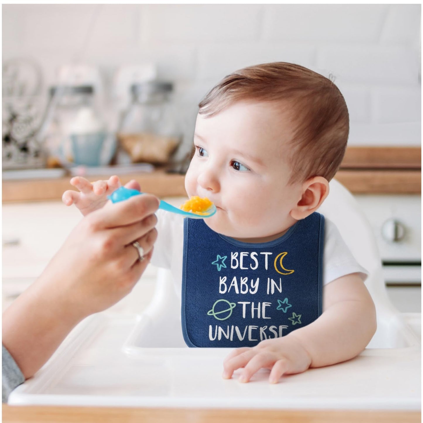 The Peanutshell Baby Boy or Girl Terry Bibs Set of 10-100% Cotton, Soft, Absorbent Baby Bibs, Unisex Toddler Boy or Girl Set, Newborn & Infant - Sunshine