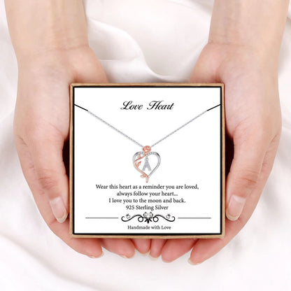 Iefil Necklaces Gifts for Women - Anniversary Birthday Gifts for Women, Gift for Wife, Gift for Mom/Daughter/Sister | Rose Heart Necklaces, Initial A