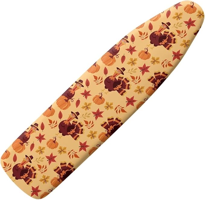 Fall Pumpkins Turkey Ironing Board Pad and Cover Standard Ironing Board Cover