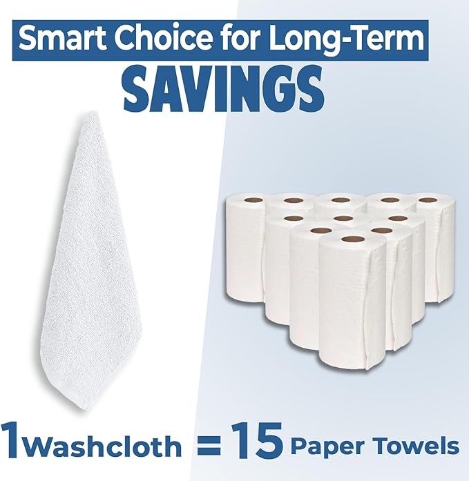 DAN RIVER 24 Pack Wash Cloths for Showering