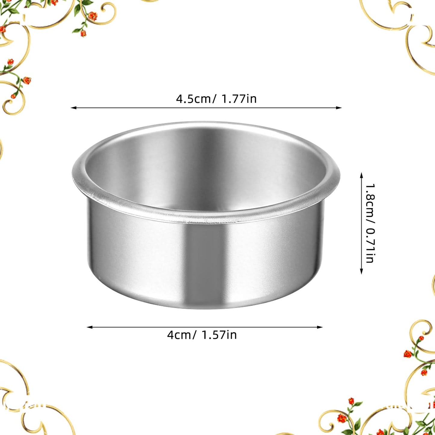 Cabilock Candle Tins 20pcs Tea Light Tins Cups Candle Holders Decorative Metal Tea Light Case Metal Can Containers Scented Candle Cup Candleholder for Christmas Weddings Parties Dinner Decor