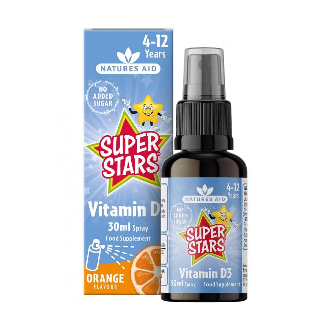 Natures Aid Super Stars Kids Vitamin D3 Spray 30ml