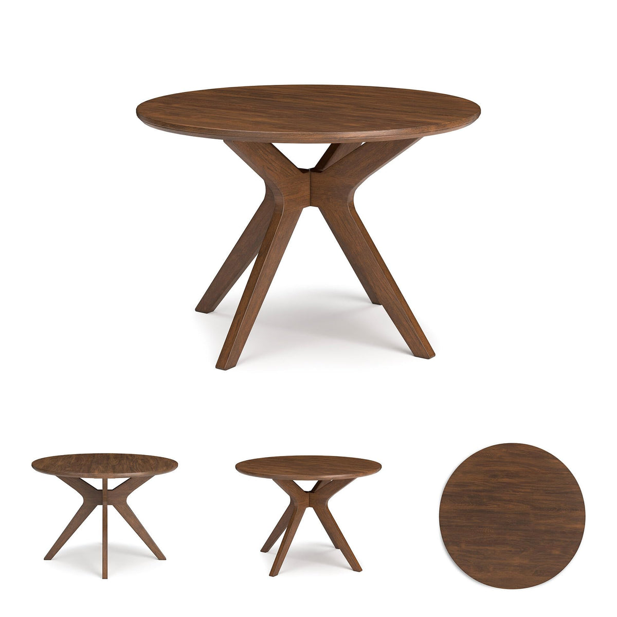 Signature Design by Ashley Lyncott Traditional Round Dining Room Table, Seats up to 4, Brown, 45" W x 29.75" H