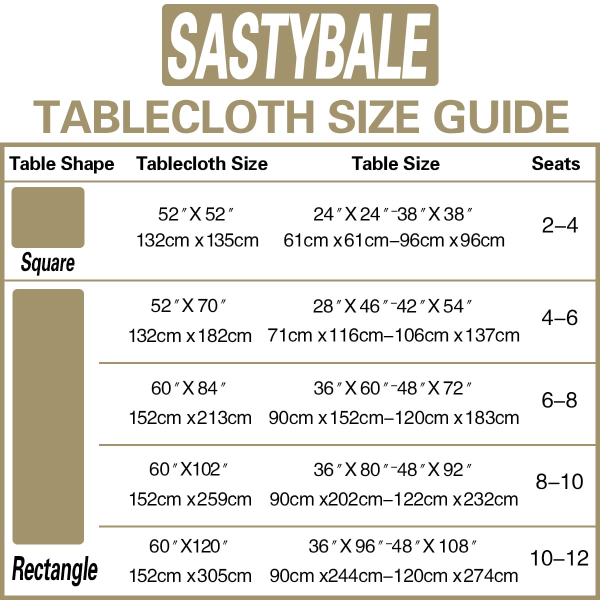 SASTYBALE Damask Gold Tablecloth for Rectangle Tables 60 x 120 Inch, Floral Jacquard Waterproof Stain Resistant Fabric Table Cloth, Polyester Table Cover for Dining/Party/Wedding/Indoor/Outdoor
