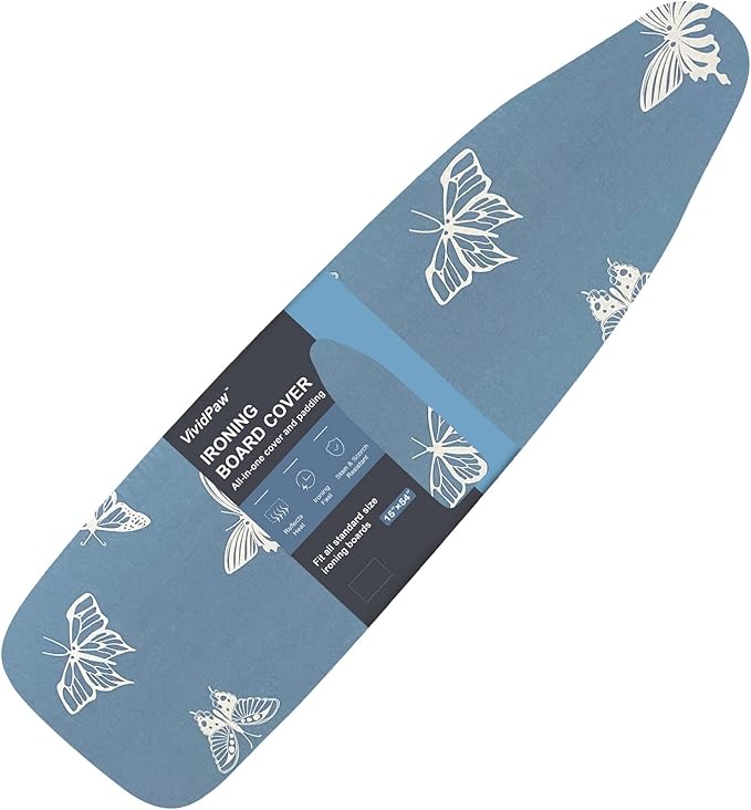 Ironing Board Cover and Pad, Standard Size 15x54, Thick Padding, Elastic Edge