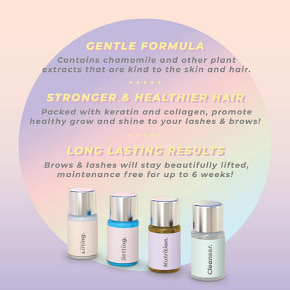 Lash Lift and Tint Kit | Brow Lamination and Tint Kit | MIYA LASH | All in 1 Eyelash and Eyebrow Lift Kit with Black Colour Tint | Keratin Lash Perm LVL | Beginner Friendly | All Tools Included