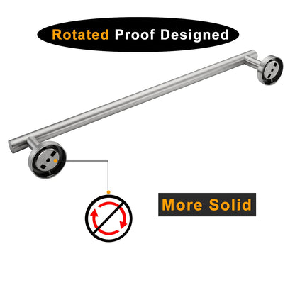 Nolimas Brushed Nickel Bath Towel Bar Single Bars Towel Rack Rod Classic Wall Mounted SUS304 Stainless Steel Bathroom Towel Holder Toilet Kitchen Towel Shelf Single Layer,24 inches
