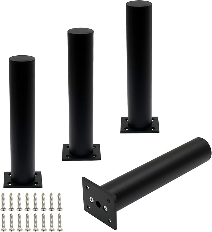 4 Pack Adjustable Furniture Legs Round 1.5" Dia Thickened Aluminum Alloy Sofa