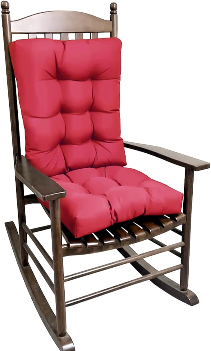 Chair Cushion Set for Rocking Chair, Rocking Chair Cushion, Overstuffed Seat
