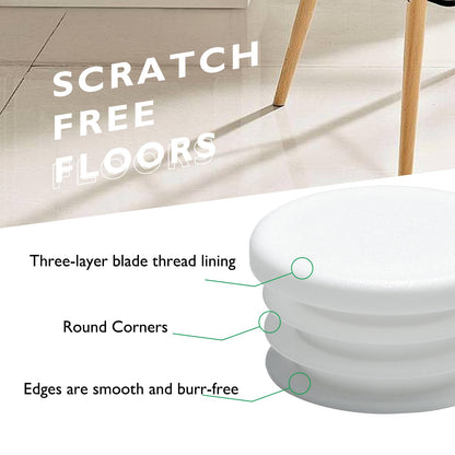 1-7/8"(48mm) Plastic Hole Plugs White -Round Chair Leg Caps, Flush Mount Pipe Plugs, Tubing End Caps for Metal&Wood Legs Tube, Outdoor Furniture Feet caps,for Pipe Wall thicknesses of 2.5-4 mm,12 PCS