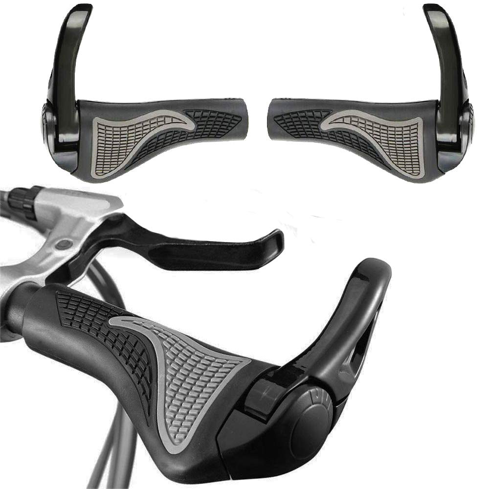 Eyech One Pair Bicycle OX Horn Handlebar Grips Anti-Slip Silicon Ergonomic Bike Handlebar Grips for MTB Mountain Road Bike