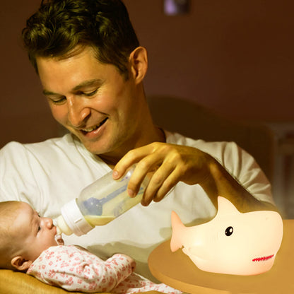 ZKLiLi Shark Night Light for Kid,Rechargeable Cute Squishy Lamp for Boys Girls Christmas Gifts Night Lights Kids Teens Toddler Baby Nursery Touch Room Decor Gift Toys