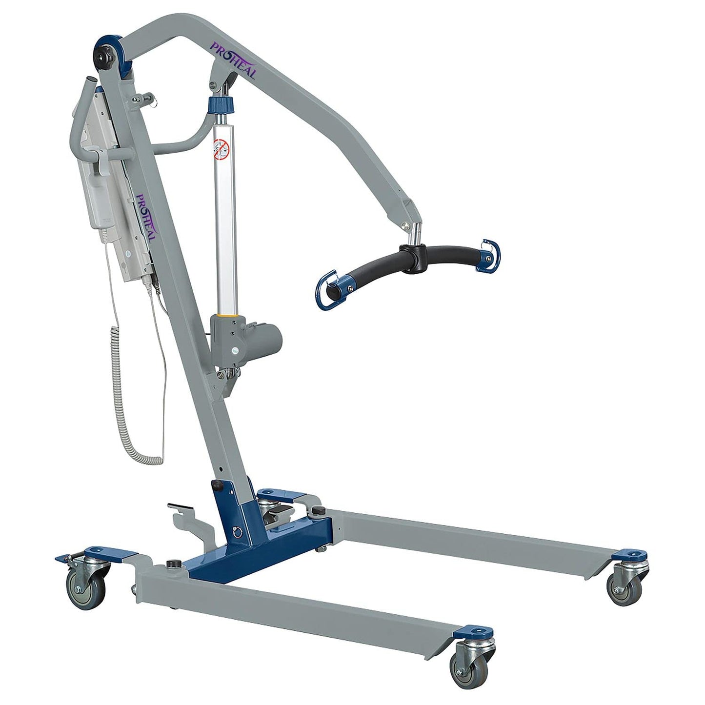 ProHeal Portable Patient Lift - Compact Folding Full Body Patient Transfer Lifter for Home Use and Facilities - Low Bed and Chair Lifting, 400 Pound Weight Capacity, 2 Point Spreader Bar