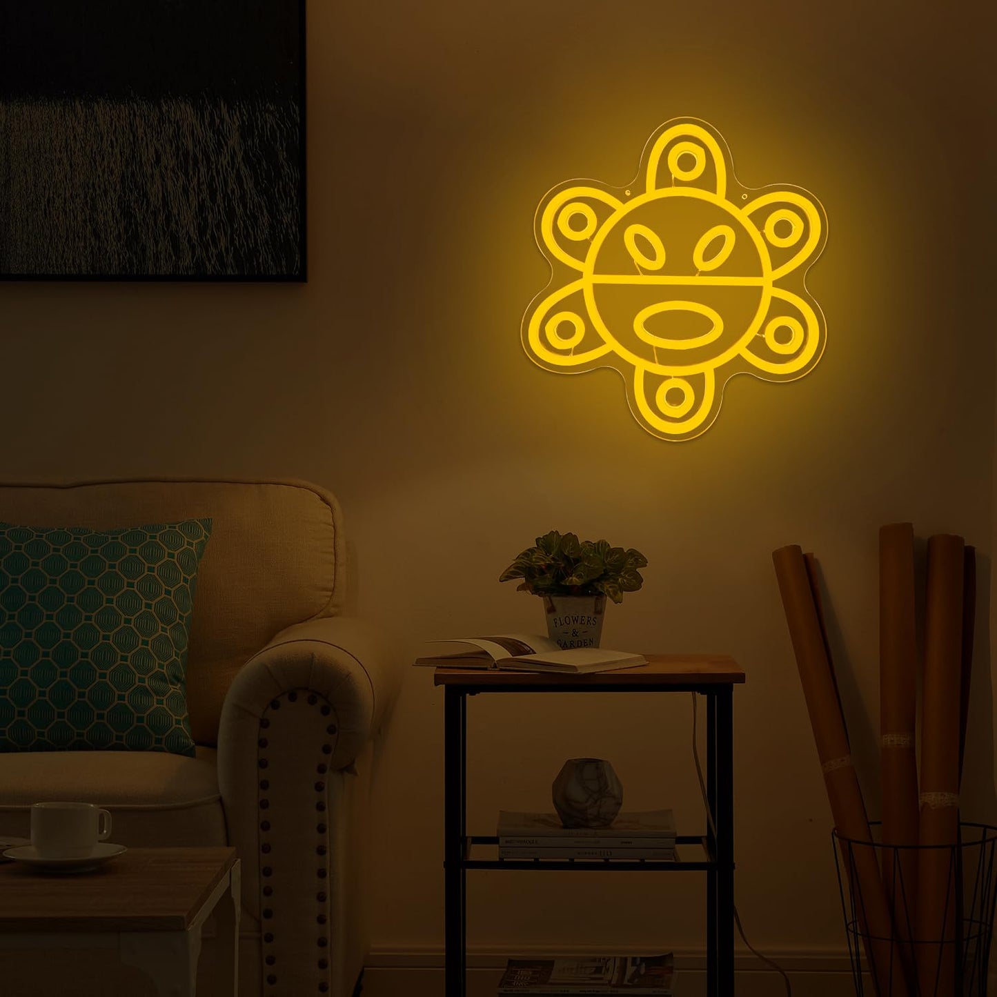Puerto Rico Taino Sun Neon Sign for Wall Decor Taino Neon Light Navidad Puerto Rico Wall art Dimmable Light Up Sign for Christmas Birthday Gifts