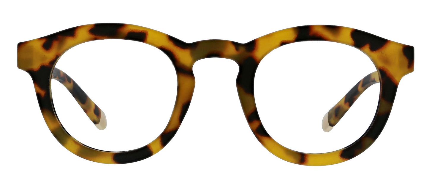 Peepers by PeeperSpecs Oprah's Favorite Women's Stardust Round Blue Light Blocking Reading Glasses - Tokyo Tortoise +1.50