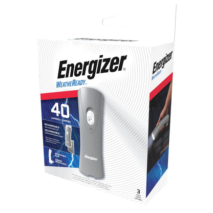 Energizer Weatheready Rechargeable Flashlights for Home, Pack of 3, Emergency Flashlight for Hurricane Supplies, Survival Kits, Power Outages, LED Flash Light with Convenient Plug-in Design