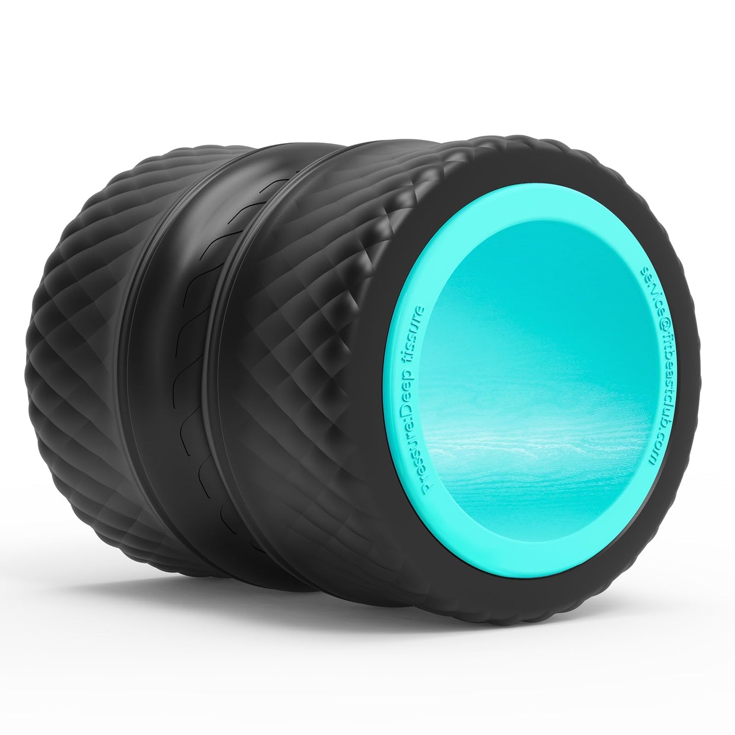 FitBeast Back Roller - Deep Tissue Massage Wheel, Yoga Wheel & Back Stretcher for Pain Relief (6'', Blue)
