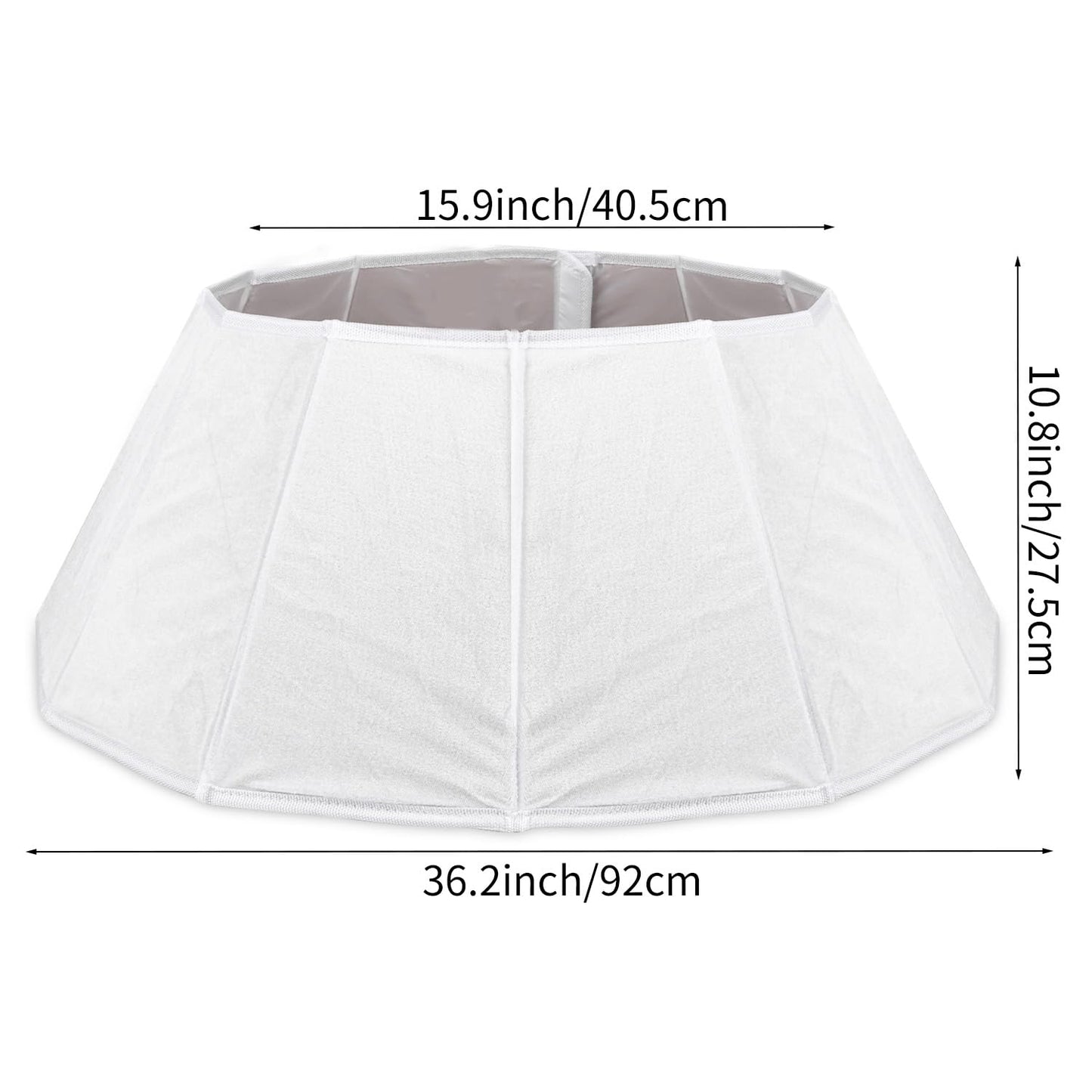 Velvet Folable Christmas Tree Collar - White Velvet Tree Skirt for Artificial Trees