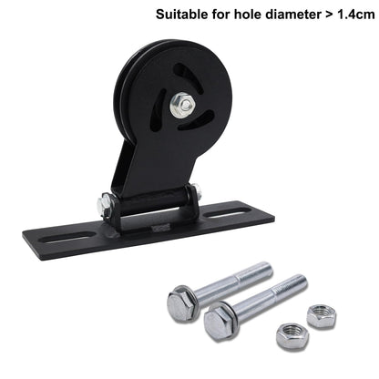 Lights Mountain Cable Pulley System for Squat Racks – Fits 5/8" with Extended Slot Design, Heavy-Duty 180° Swivel Pulley for Smooth Gliding and Full-Body Workouts in Home Gyms
