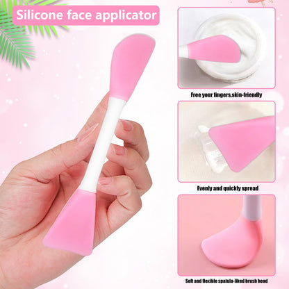 5PCS Silicone Scrubber Set, Lip & Face Cleansing Brush and 2PCS Exfoliating Face Brush for Men & Women