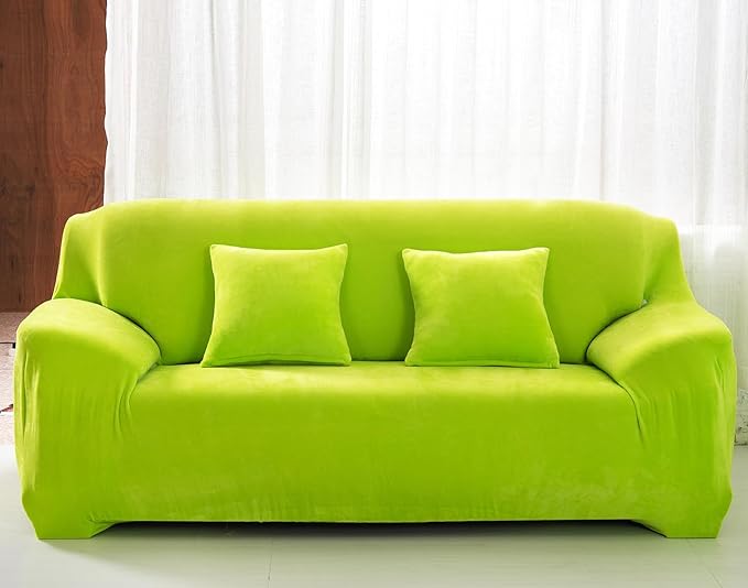 vctops 1-Piece Velvet Plush Stretch Sofa Slipcover