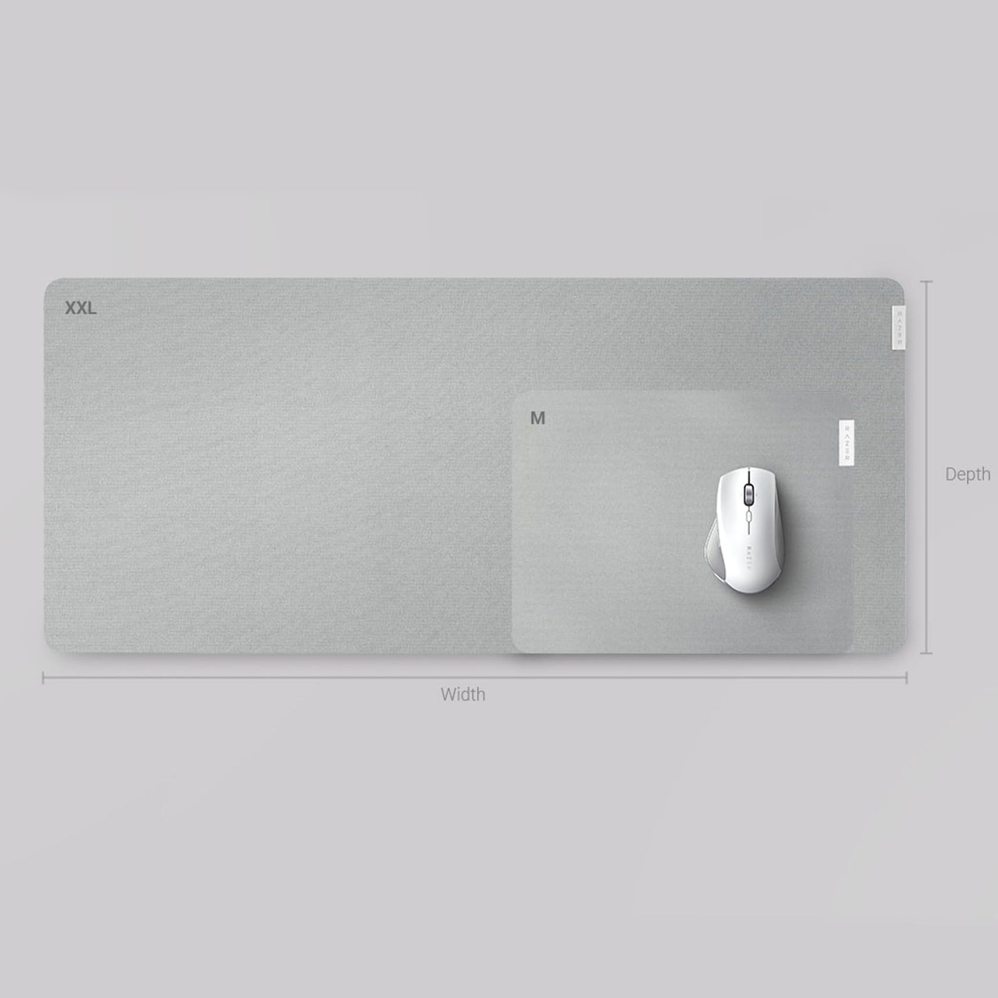Razer Pro Glide XXL - Soft Mouse Mat for Office Productivity (Thick and High-Density Rubber Foam, Textured Micro-Weave Cloth Surface, Anti-Slip Base, 940 x 410 x 3mm) Grey
